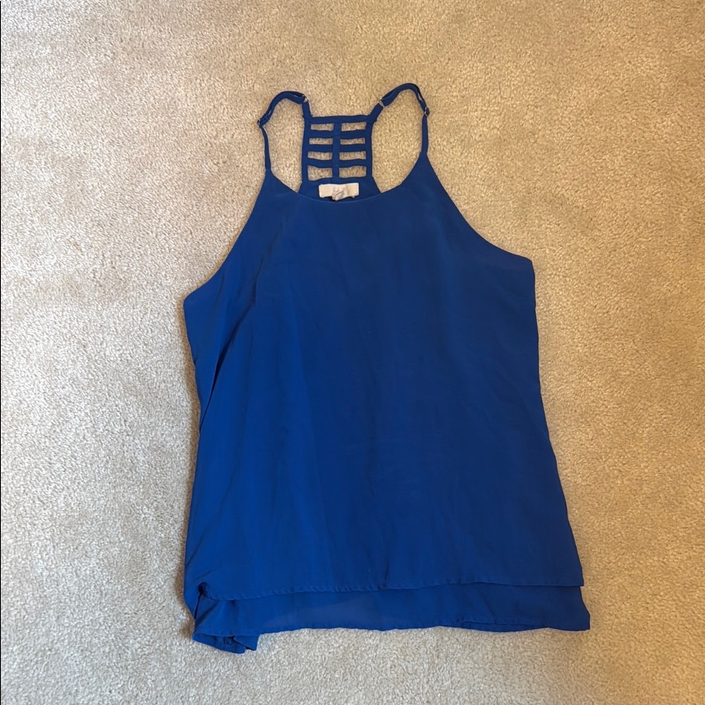 Women's Blue Sleeveless Top